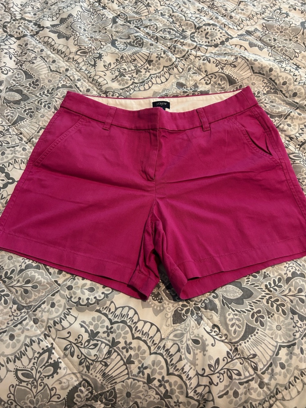 J. Crew Magenta Women's Cotton Bermuda Shorts